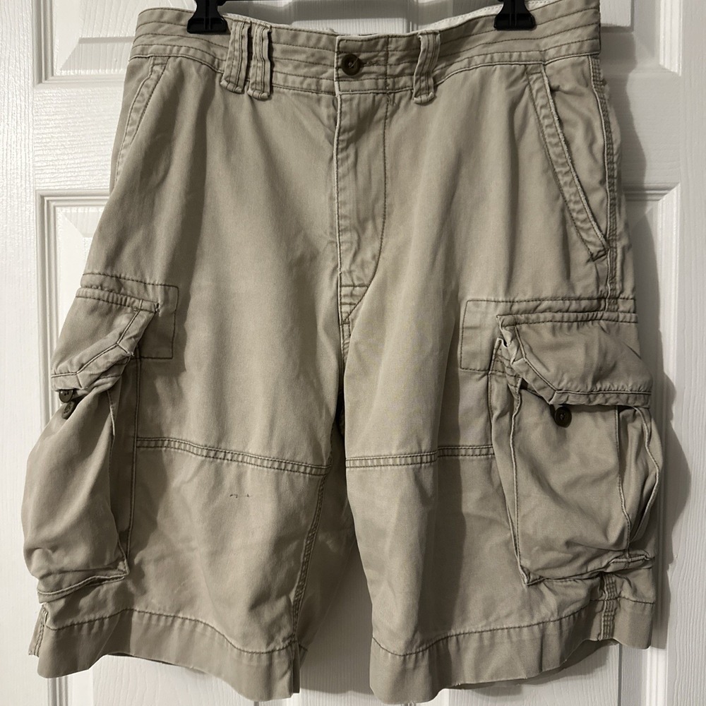 Polo Ralph Lauren Cargo Shorts Mens 33 Tan Bagg Khaki Military Surplus Fit
